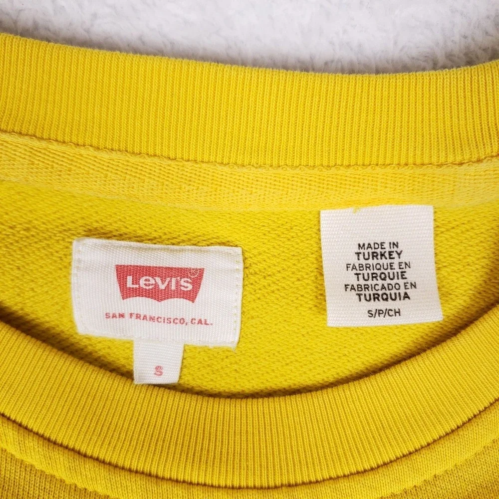 Levi's‎ Colorblock Graphic Crewneck Sweatshirt Small Yellow